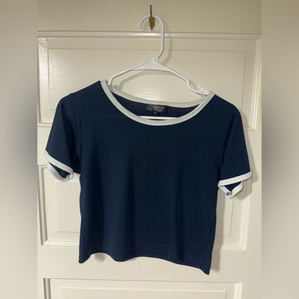 Topshop Navy Tshirt